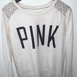 Victoria Secret Pink leopard pull over sweater